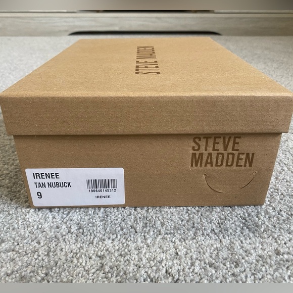 Steve Madden Irenee Tan Nubuck 2 inch Block Heels New In Box Womens size 9 - Picture 9 of 10